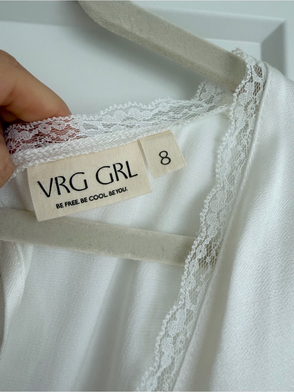 VINTAGE LOVER TIE BACK TOP WHITE - Picture 7 of 7